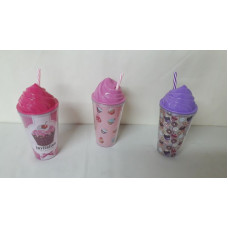 VASO C/TAPA ACRILICO 500CC   0158