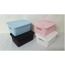 CANASTO CALADO C/TAPA 25x18x10CM   NS249450