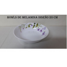 BOWL MELAMINA 20CM FLORES   11008/169
