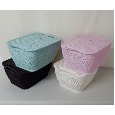 CANASTO CALADO C/TAPA 33x23x17CM   21635