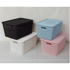 CANASTO CALADO C/TAPA 25x25x28CM   22578