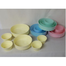 BOWLS 20/25CM + 4 COMPOTERAS PASTEL   4606