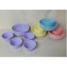 BOWLS 20CM + 4 COMPOTERAS PASTEL   4602
