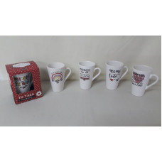 TAZA CERAMICA CONICA DISE?O 400CC   GA136