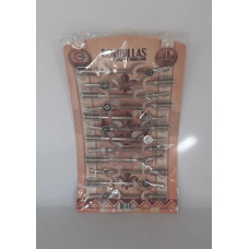 BOMBILLA BRONCE/NIQUEL C/DIJE ESTRIBO BLISTER x12   4008