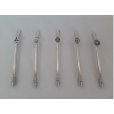 BOMBILLA BRONCE/NIQUEL C/DIJE ESPIRAL   4016