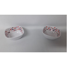 BOWL CUADRADO MELAMINA 10x10CM LUNARES   11694/168