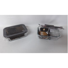 TAPPER VIDRIO C/TAPA 2 DIVISIONES 20x15x7CM   SC06U009