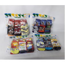 SOQUETE ESTAMPADO PERSONAJES-TEEN UNISEX   LS3/LT3/TJ3/DB3
