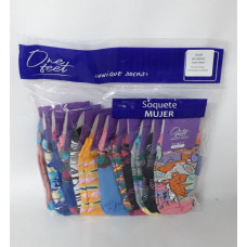 SOQUETE DAMA ESTAMPADO CROMATICO - UNICO   500CRO