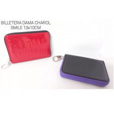 BILLETERA DAMA CHAROL SMILE 13x10CM   29402