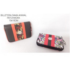 BILLETERA DAMA ANIMAL PATCHWORK 13x10CM   29417