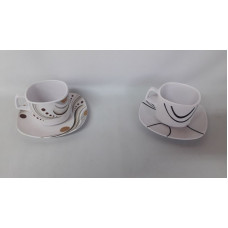 TAZA C/PLATO DISE?O MELAMINA  200cc  72011