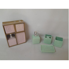 SET JABONERA CERAMICA 4 PZAS SAVON   362369