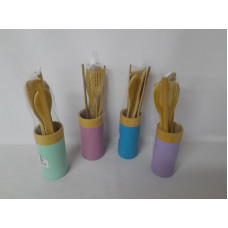 UTENSILIOS COCINA BAMBU 6 PZAS   18501