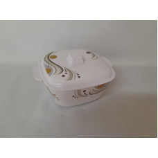 BOWL CUADRADO C/TAPA DISE?O 15x15x7CM MELAMINA   69462