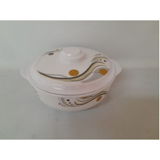 BOWL REDONDO C/TAPA DISE?O 20x7CM MELAMINA   62080