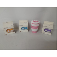 VASO SILICONA PLEGABLE C/TAPA 350CC   1516