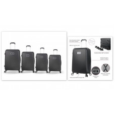 SET VALIJAS SKORA BLAK RIGIDAS X 4 18/20/24/28  31744