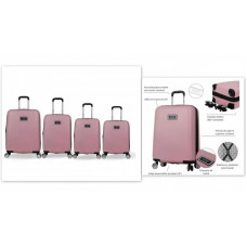 SET VALIJAS SKORA ROSE RIGIDA X 4 18/20/24/28  31749