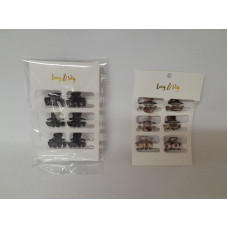 SET DE BROCHE PELO CUADRADO 2.5cm x6   31815