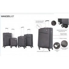 SET VALIJA SOFT 4R 18/20/24/28 BLACK WANDERLUST   31799