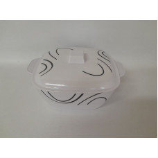 BOWL C/TAPA 19x19x9CM MELAMINA LINEAS   69480