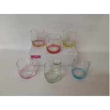 VASO CORTO 325ml COLORES x6   NS293130