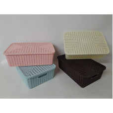 CANASTA CALADA C/TAPA 34x23x11cm   X6-0020C