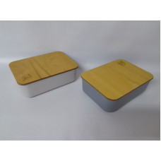 CAJA MODENA C/TAPA MADERA 26x18x8cm   P218