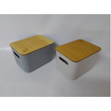 CAJA MODENA C/TAPA MADERA 26x18x16cm   P221
