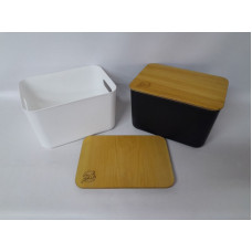 CAJA MODENA C/TAPA MADERA 26x18x16cm   P221