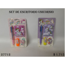 SET ESCOLAR UNICORNIO 4pzas   23182