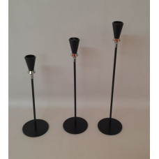 CANDELABRO X3 METAL NEGRO 40CM NS374569