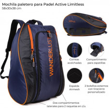 BOLSO DEPORTIVO PADEL 58X30X40 WANDERLUST 37047