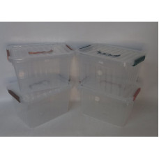 CAJA ORGANIZADORA CON TAPA 32X23X19 TRANSPARENTE P202