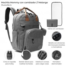 MOCHILA MATERNAL SKORA C/CAMBIADOR /MONEDERO 31X44X16 38278