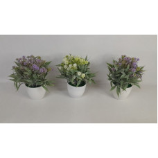 PLANTA/FLORES CON MASETA PVC 20CM NS 371156