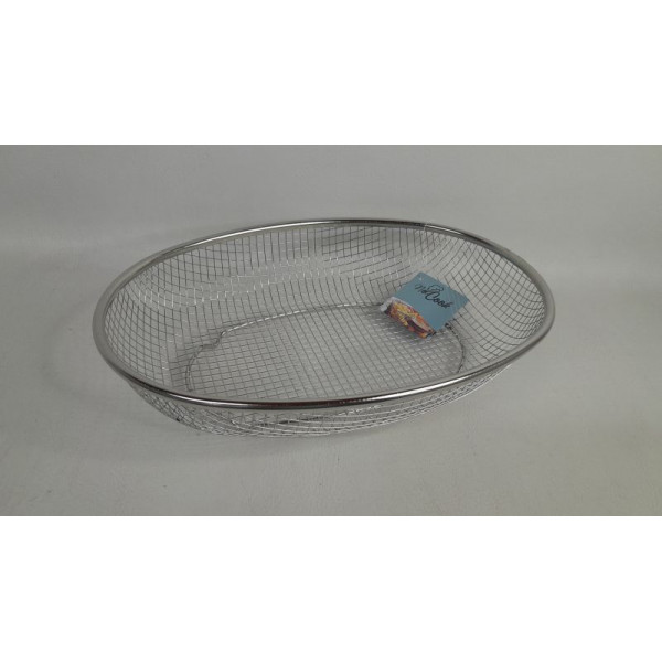 CANASTA OVALADA ACERO INOXIDABLE 30X20CM NS053022Z