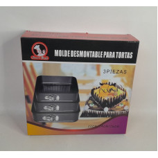 MOLDES PARA TORTA X3 22CM/ 24CM/ 26CM NS249795