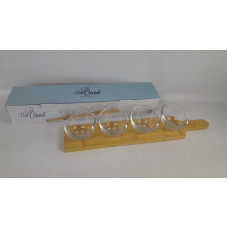 SET COPETIN X4 BASE MADERA 55CM CA5801Z