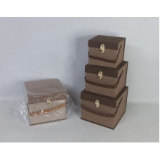 SET CAJA X3 CUADRADA YUTE 20X20X18CM CA5414