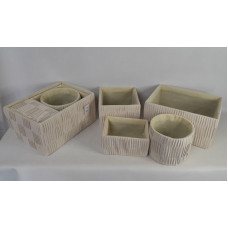 CANASTO ORGANIZADOR X4 TELA 35X23X18CM CA6148