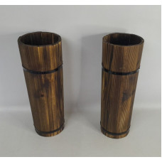 JARRON MADERA REDONDO 15X43CM NS371180
