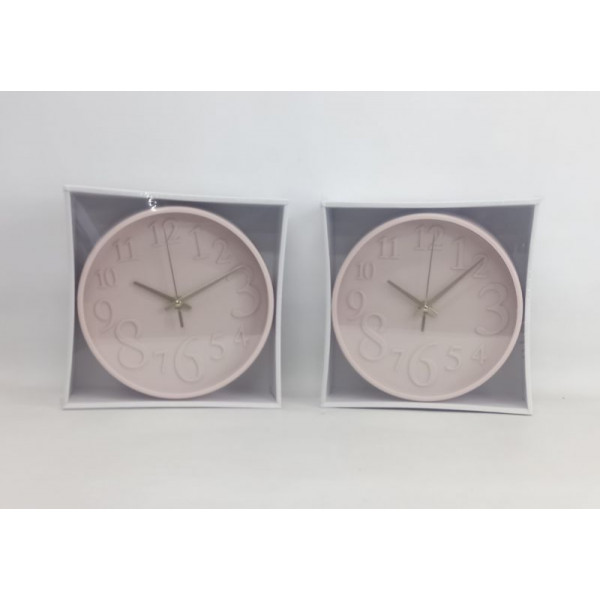 RELOJ DE PARED ROSA 22CM CA5180