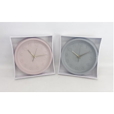 RELOJ DE PARED ROSA/GRIS 27CM CA5189