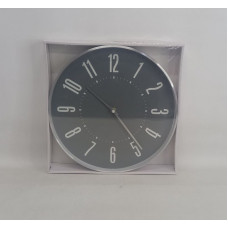 RELOJ DE PARED GRIS/PLATEADO 32CM CA6187