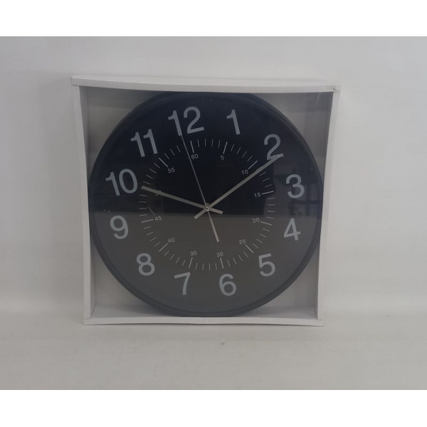RELOJ DE PARED NEGRO/PLATEADO 40CM CA5020Z