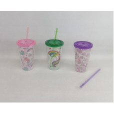 VASO ACRILICO UNICORNIO 500CC NS230238