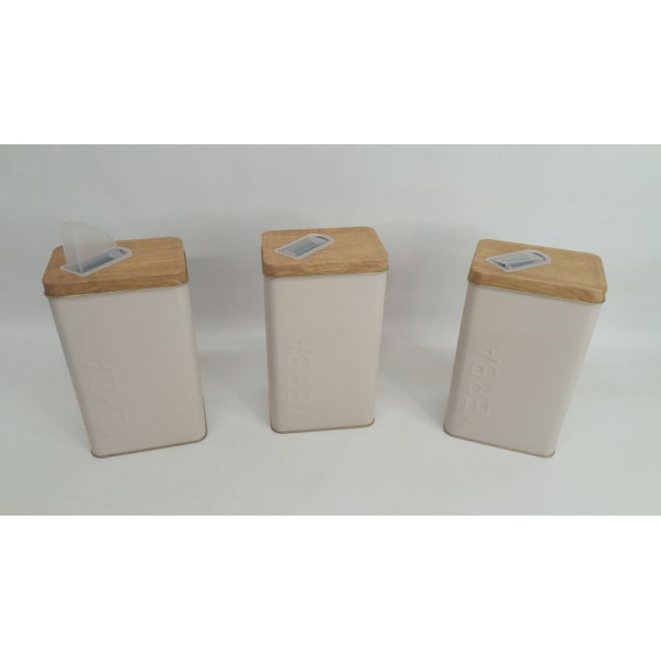 LATA RECTANGULAR YERBA 500GR BEIGE 555